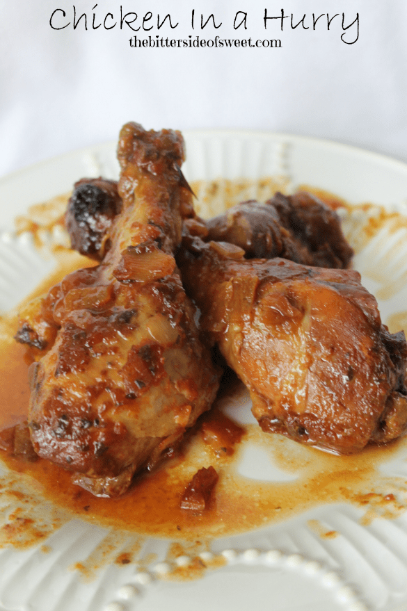 Chicken In a Hurry on a white plate