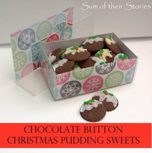 Chocolate button christmas pudding sweets