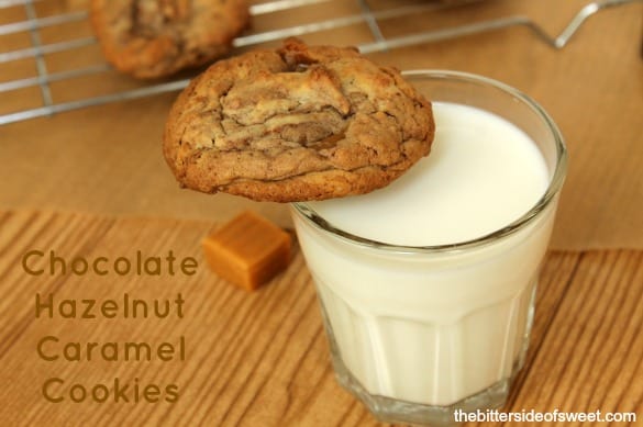 Chocolate Hazelnut Caramel Cookies | thebittersideofsweet.com Chocolate Hazelnut Caramel Cookies | thebittersideofsweet.com