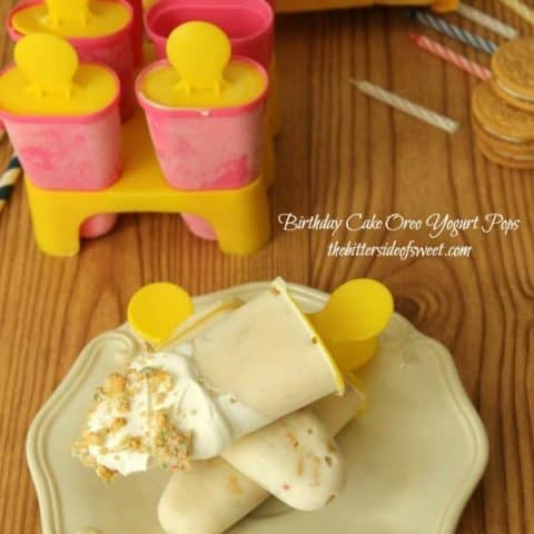 Birthday Cake Oreo Yogurt Pops