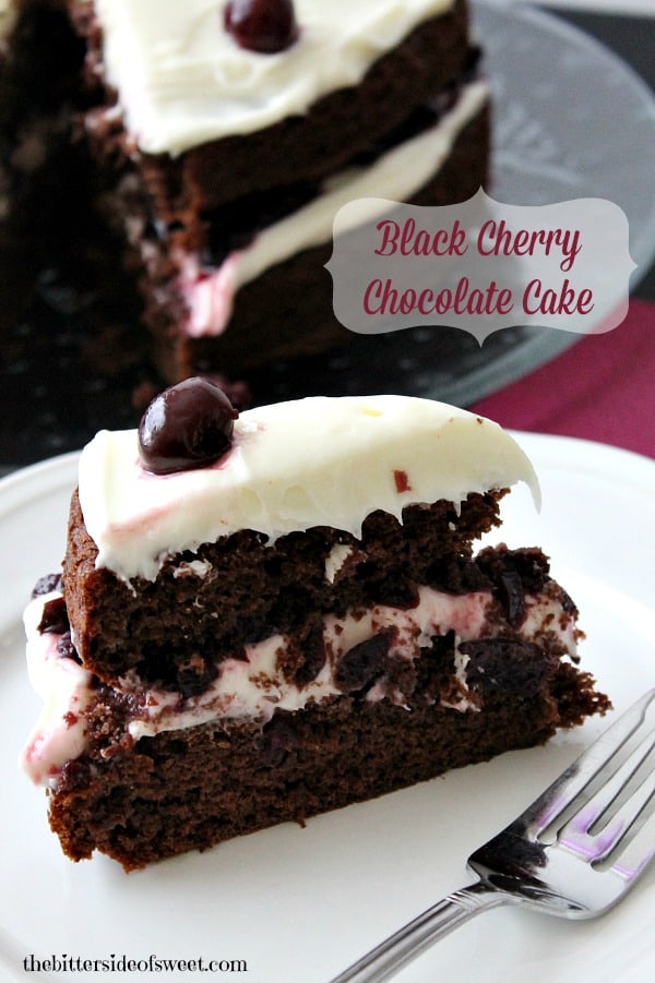 Black Cherry Chocolate Cake (+ a giveaway) theBitterSideofSweet