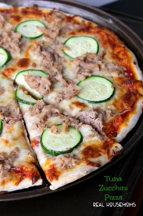Tuna Zucchini Pizza - The Bitter Side of Sweet