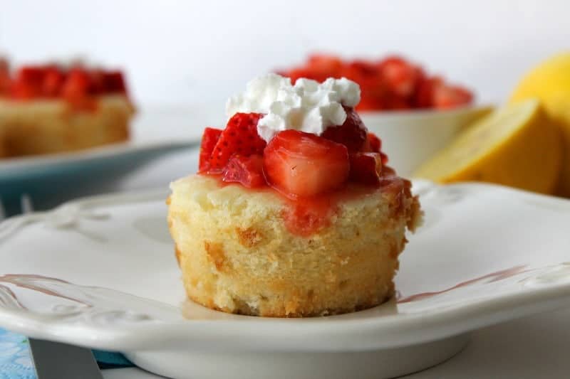 Lemon Pound Cake Cups with Strawberries 3