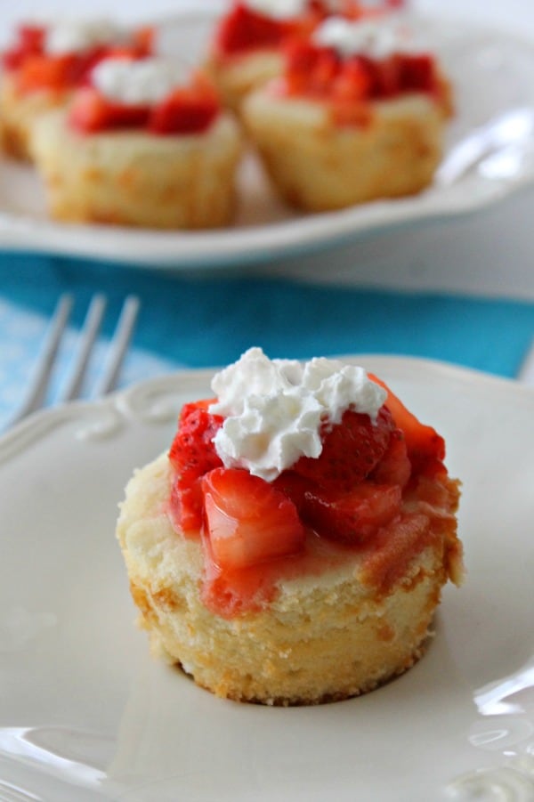 Lemon Pound Cake Cups with Strawberries