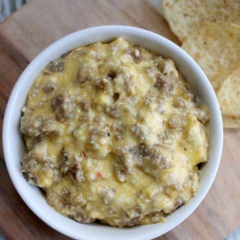 Cheesy Sausage Dip #SundaySupper