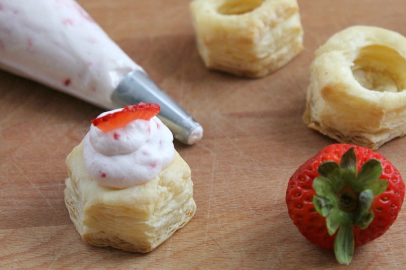 Strawberry Cream Puff Pastry Cups | The Bitter Side of Sweet