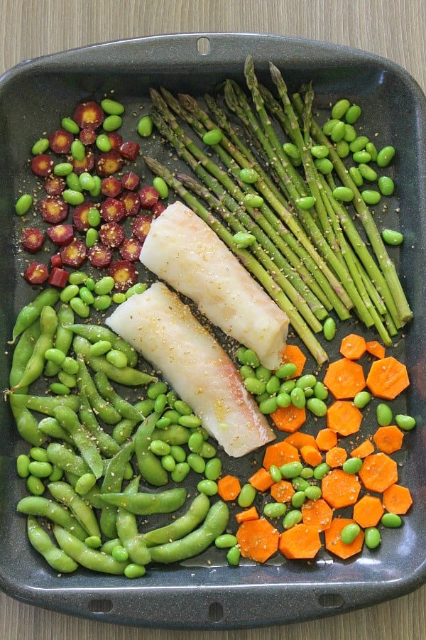 Roasted Cod and Edamame Salad | The Bitter Side of Sweet #SundaySupper