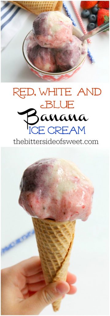 Red, White and Blue Banana Ice Cream | The Bitter Side of Sweet #SundaySupper