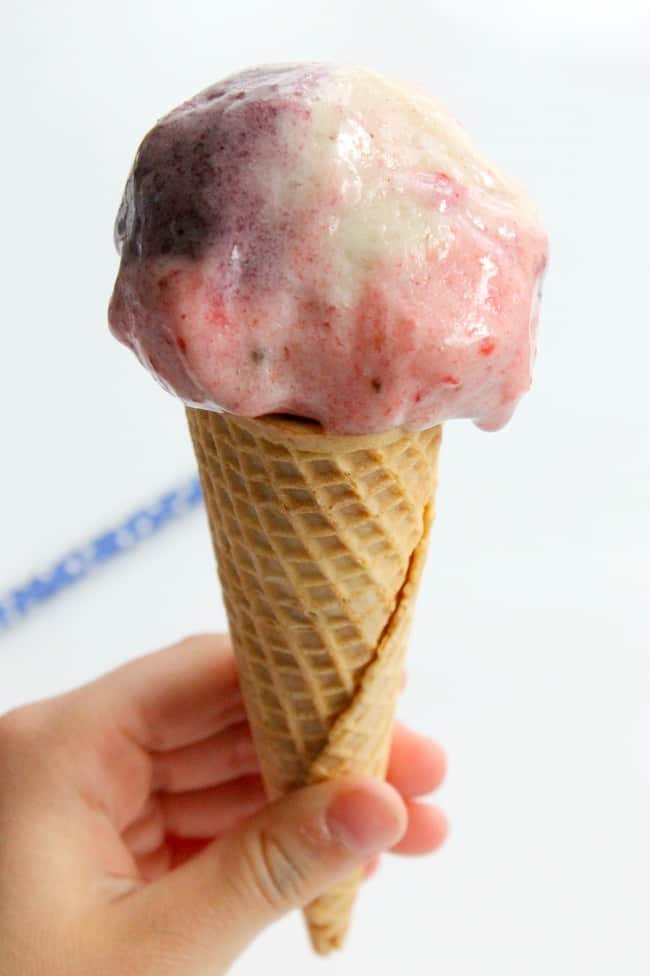 Red, White and Blue Banana Ice Cream | The Bitter Side of Sweet #SundaySupper