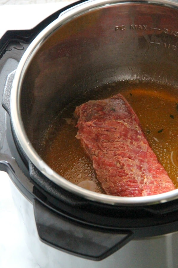 Easy Instant Pot Corned Beef is perfect when you don't want to wait around the oven for hours on end! It's cooked to perfection every time! Easy Instant Pot Corned Beef in Instant Pot
