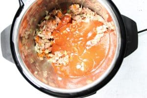 Instant Pot Turkey Ragu with tomato sauce