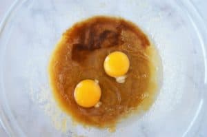 Chocolate Chip Caramel Cookies with egg