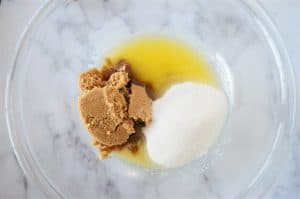 Chocolate Chip Caramel Cookies with sugar