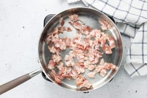 bacon in skillet