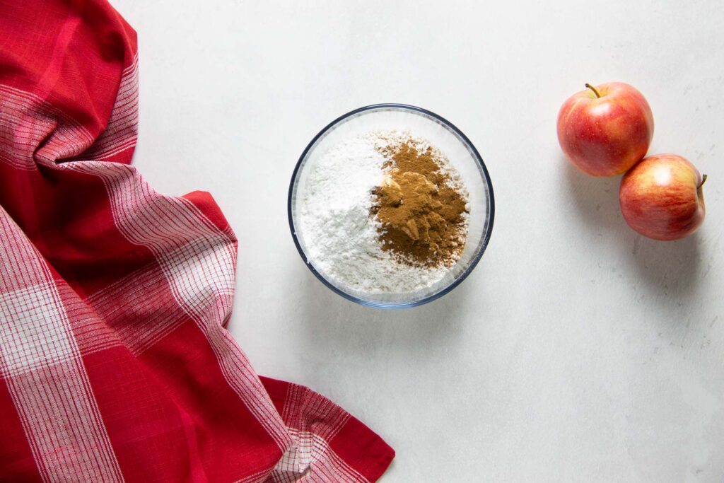 dry ingredients in bowl.