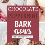 photo collage for peppermint bark cookies