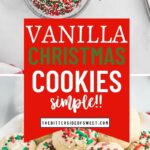collage vanilla Christmas cookies