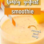 peach smoothie collage.