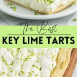 Key lime tarts photo collage with text.