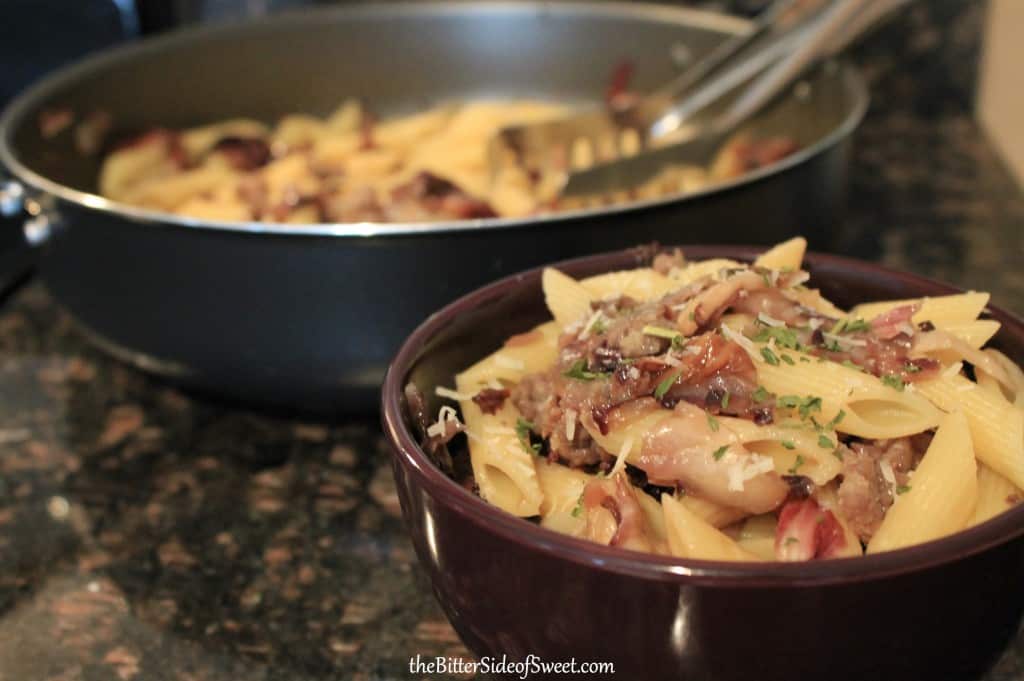 Penne with Sausage and Radicchio