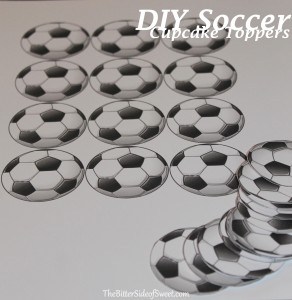 DIY Soccer Cupcake Toppers