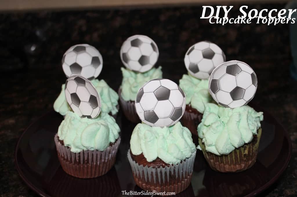 DIY Soccer Cupcake Toppers