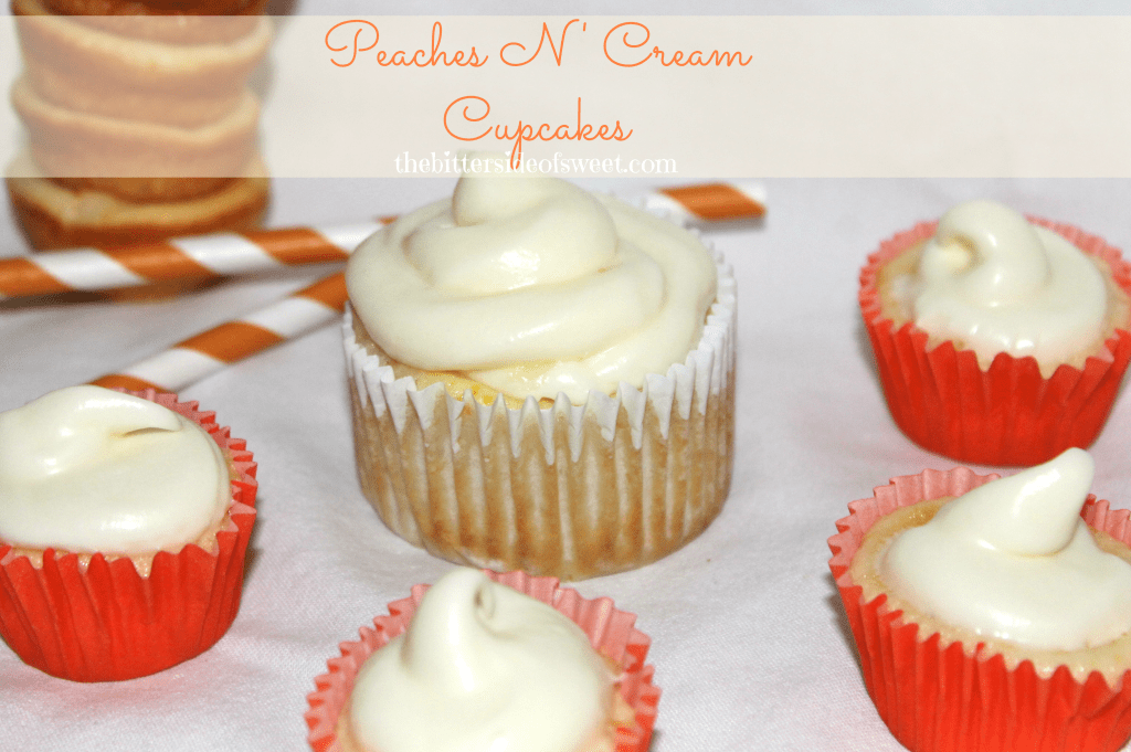 Peaches N' Cream Cupcakes 