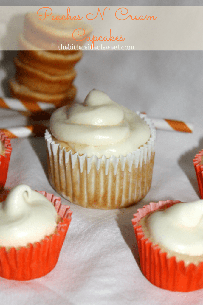 Peaches N' Cream Cupcakes 