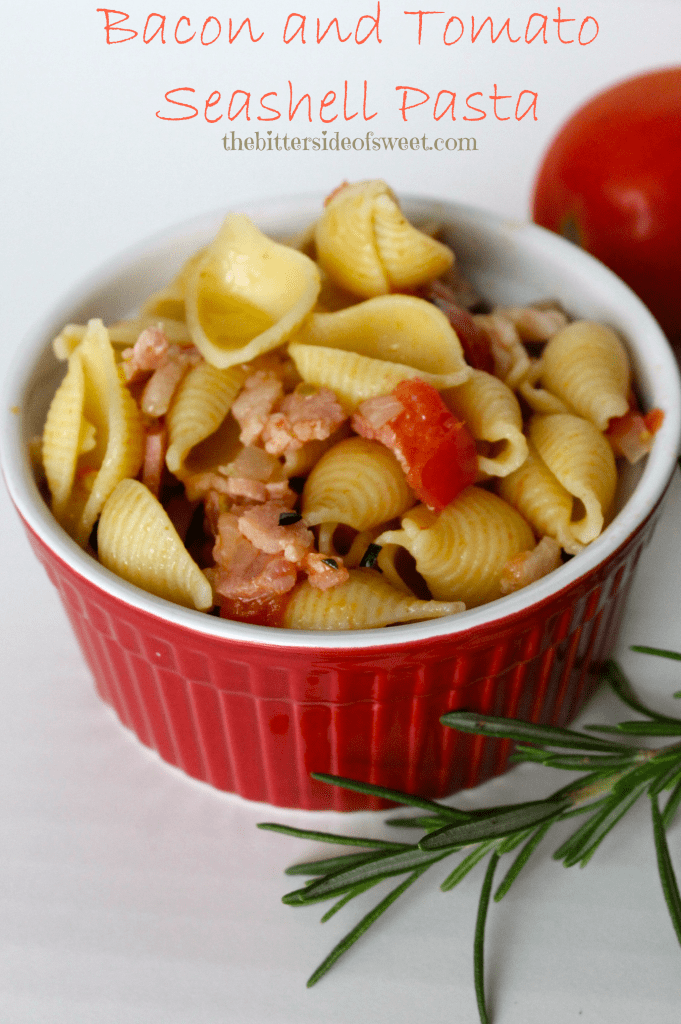 Bacon and Tomato Seashell Pasta 