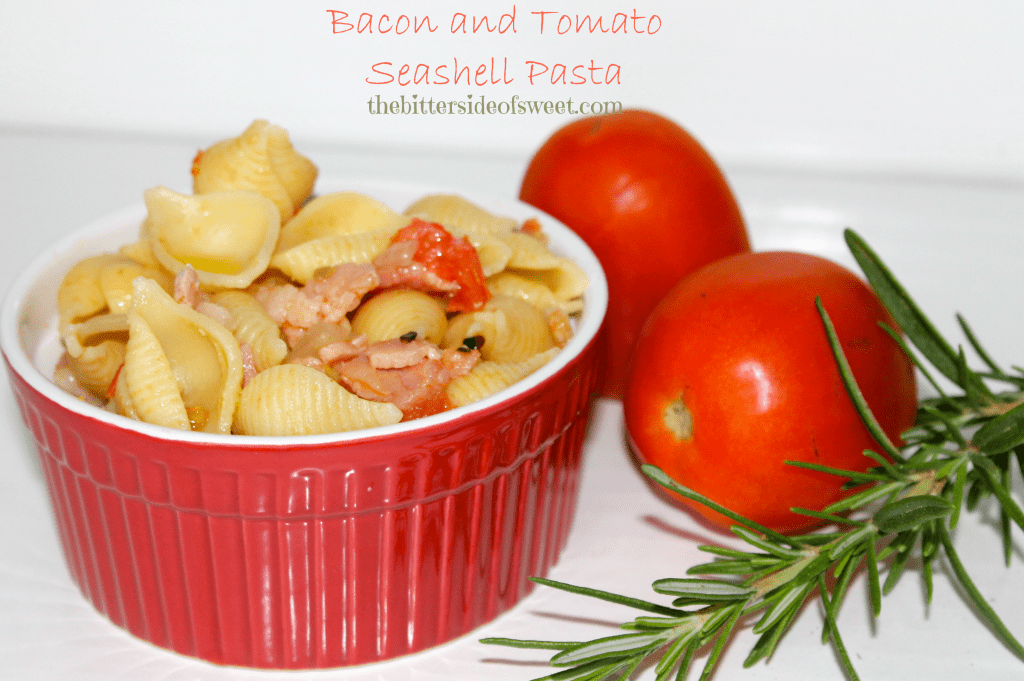 Bacon and Tomato Seashell Pasta 