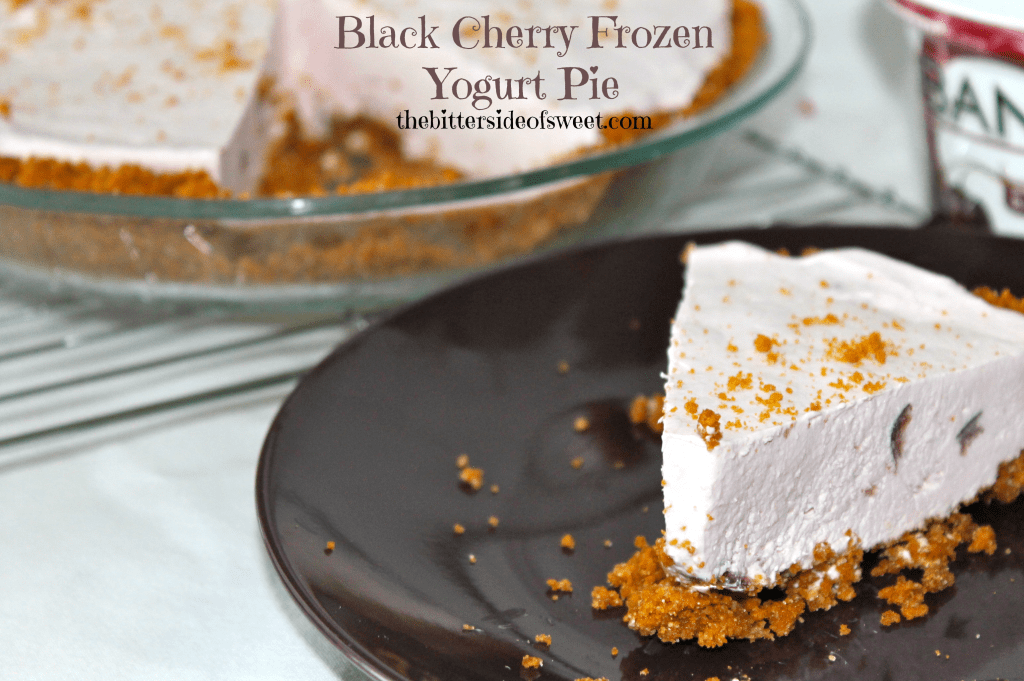 Black Cherry Frozen Yogurt Pie via thebittersideofsweet.com