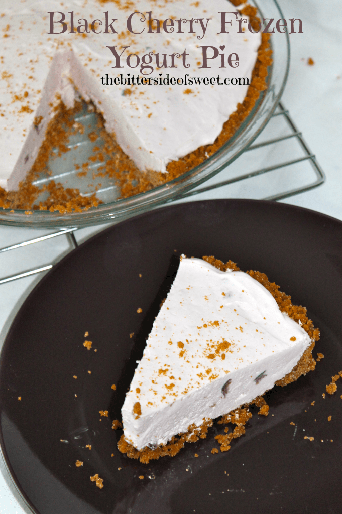 Black Cherry Frozen Yogurt Pie via thebittersideofsweet.com