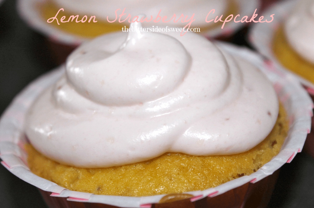 Lemon Strawberry Cupcakes 