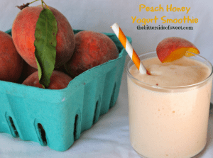 Peach Honey Yogurt Smoothie via thebittersideofsweet