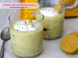 Birthday Cake Oreo Vanilla Pudding | thebittersideofsweet.com