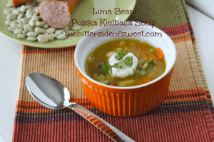 Lima Bean Polska Kielbasa Soup thebittersideofsweet.com 3