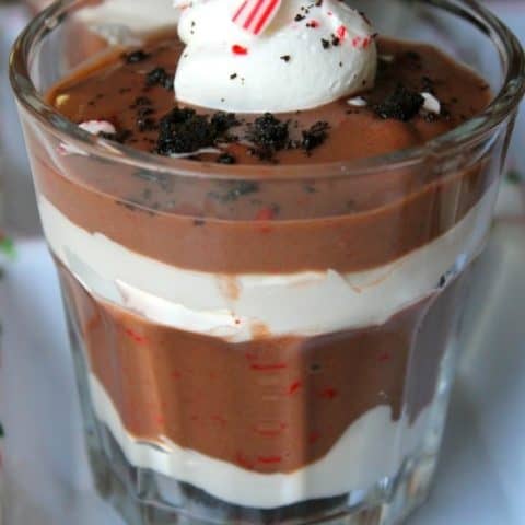 Peppermint Oreo Chocolate Pudding