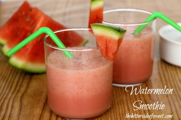 Watermelon Smoothie | thebittersideofsweet.com