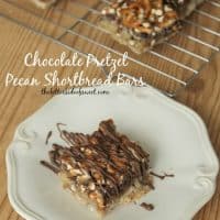 Chocolate Pretzel Pecan Shortbread Bars