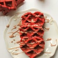Red Velvet Cake Mix Waffles