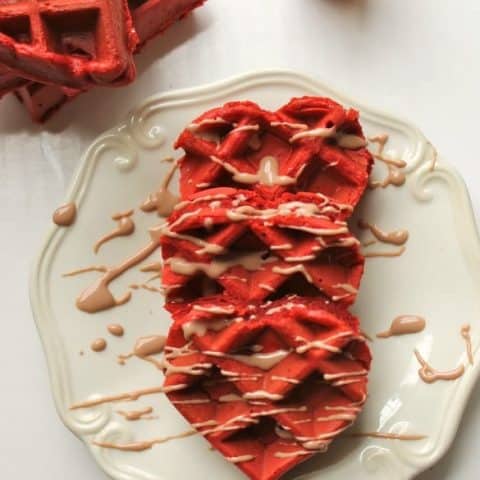 Red Velvet Cake Mix Waffles