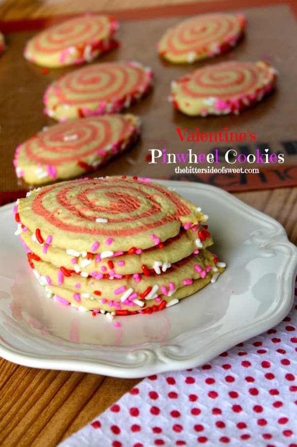 Valentine's Pinwheel Cookies | thebittersideofsweet.com