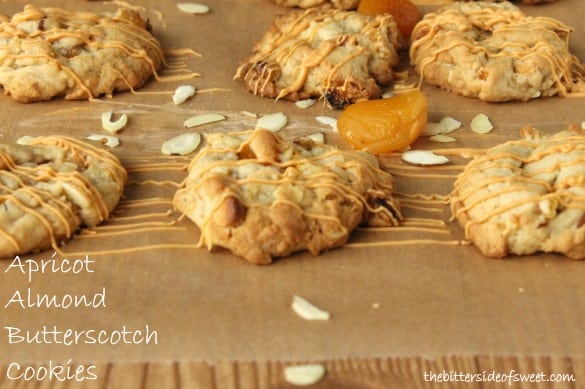 Apricot Almond Butterscotch Cookies | thebittersideofsweet.com