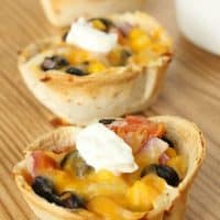 Vegetable Tortilla Cups