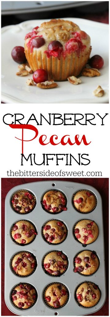 Cranberry Pecan Muffins | The Bitter Side of Sweet #cranberry