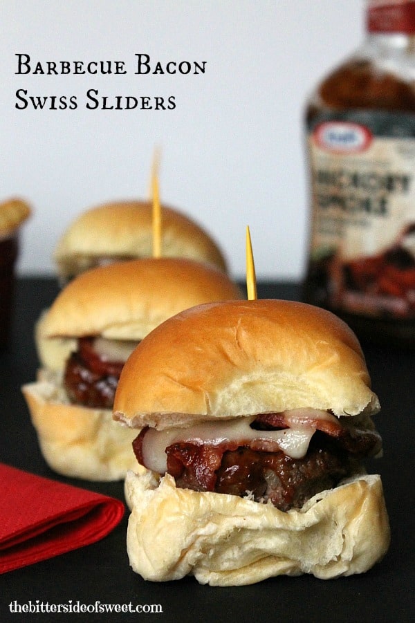 Barbecue Bacon Swiss Sliders | thebittersideofsweet.com ##Evergriller #sponsored