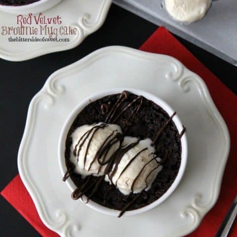 Red Velvet Brownie Mug Cake