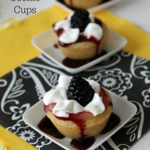 Blackberry Lemon Cookie Cups