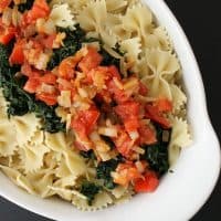Spinach Tomato Bow Tie Pasta