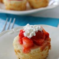 Lemon Pound Cake Cups with Strawberries